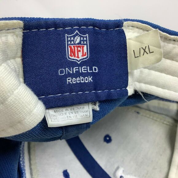 Reebok Onfield Indianapolis Colts Hat NFL Fitted Size L/XL Blue White - Picture 9 of 10